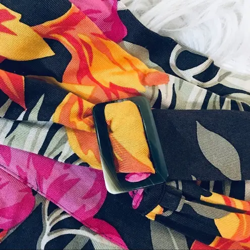 Banana Republic  Vintage Silk Tropical Floral Wrap Swim Skirt