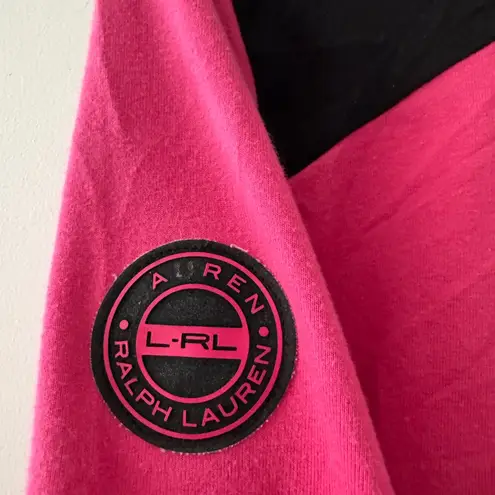 Lauren Ralph Lauren Pink and Black Active Full Zip Packable Hood Jacket Size 1X