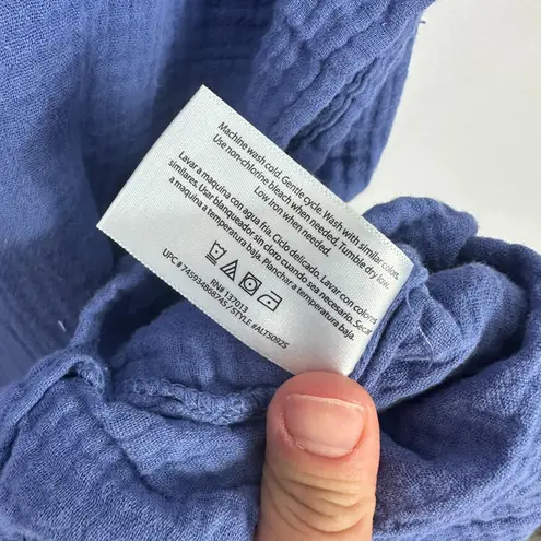 Three Dots Three Dots Gauze Top Womens XXL Blue Sleeveless Minimalist Coastal Boho LAGOM