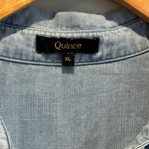 Quince Chambray Blue Denim Button Down Shirt - size XL