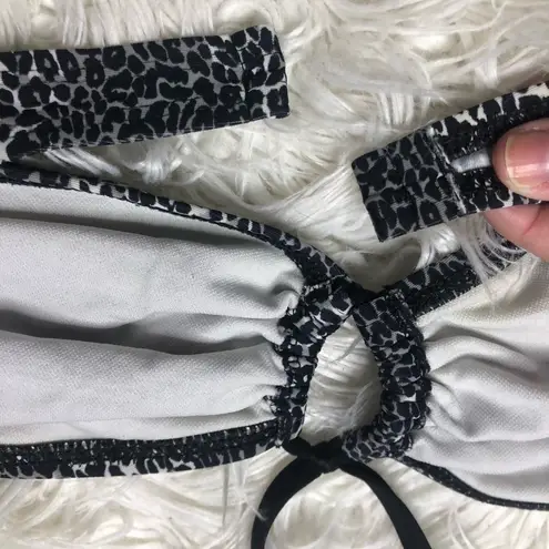 Norma Kamali leopard halter bikini top large