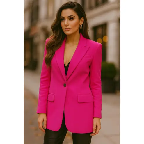 Barbara Bui Tailored Blazer Jacket Small Hot Pink Luxury Career Barbie