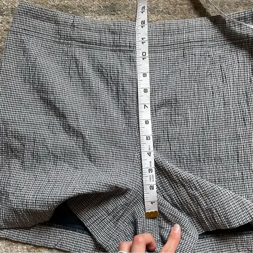 Club Monaco Navy White Gingham Vintage Style Cottagecore High Waist Mini Short 8