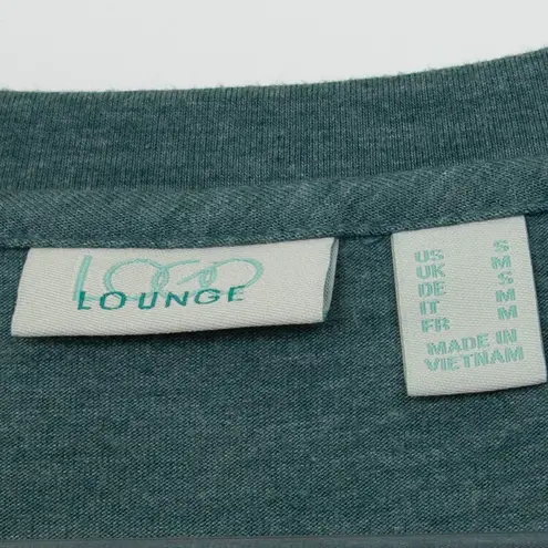 LOGO By Lori Goldstein LOGO Lounge by Lori Goldstein Womens V Neck Asymmetric Midi Dress Size S Green