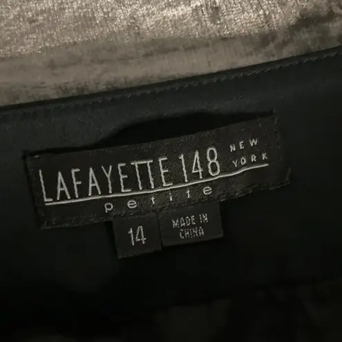 Lafayette 148 New York Petite Black Skirt Size 14 P knee length contemporary