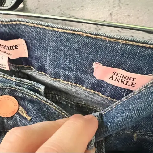 Juicy Couture  Distressed‎ Skinny Ankle Rolled Cuff Denim Jeans Size 4