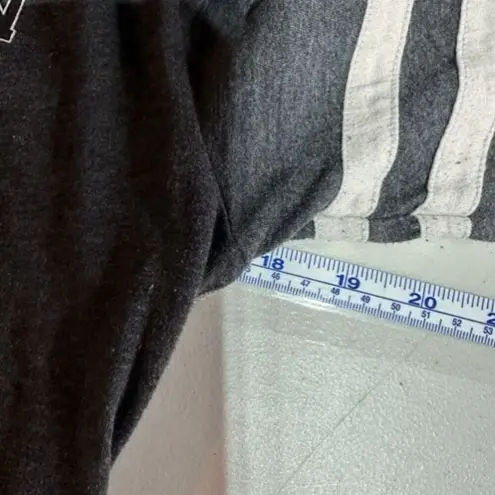 American Fighter Ringer Tee Shirt Gray Long Sleeve Medium