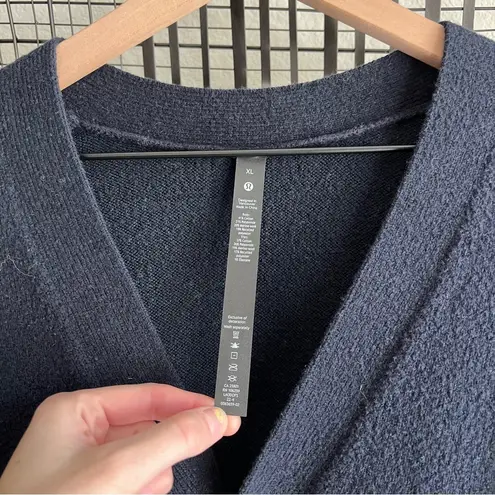 Lululemon navy merino wool cardigan