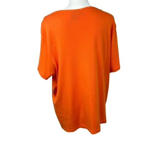 Holiday Editions Halloween Tee Size 2X NWT holiday party witch cat fall sparkle Orange