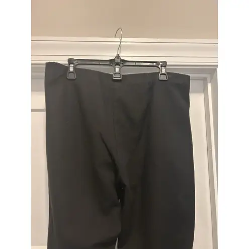 J JILL Essential Black Cotton Pants Size 14 Pull On Tapered Ankle Office Casual