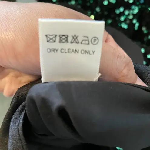 Ivy City Co Vivian Dress Green Christmas Holiday Sequins Party Size XS