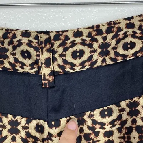 Cache NWT  Black & Tan Printed Lightweight Wide Leg Pants