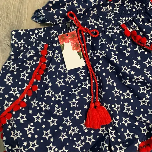 American& Beyond Stars 4th Of July Outfit Set Tanktop & Shorts Red Size L