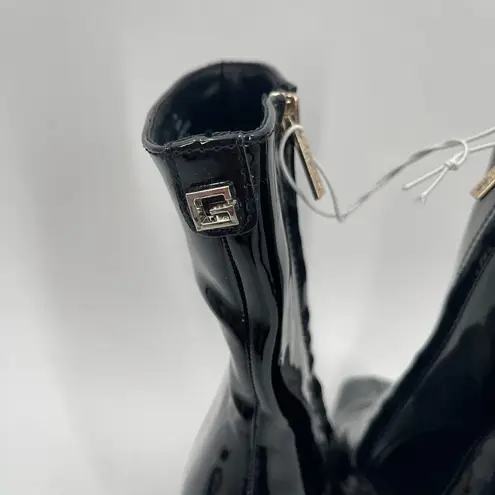 Guess  Byra Boots SZ 5 Zipper Block Heel NEW Platform Booties Black Patent NWOT - Image 16