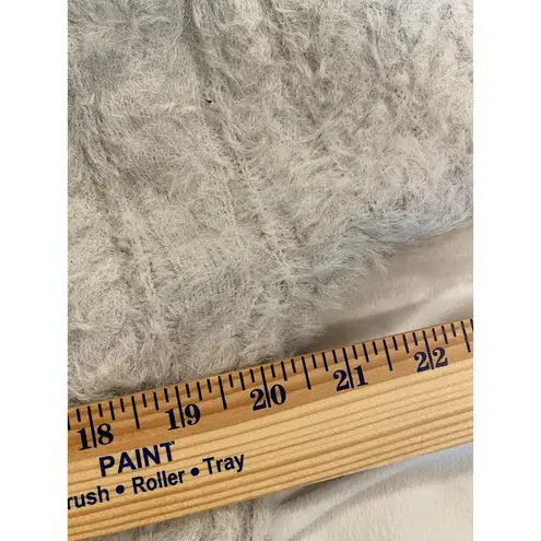 Majorelle Dolman Sleeve Fluffy Crop Pullover Sweater Gray Women's Size Small