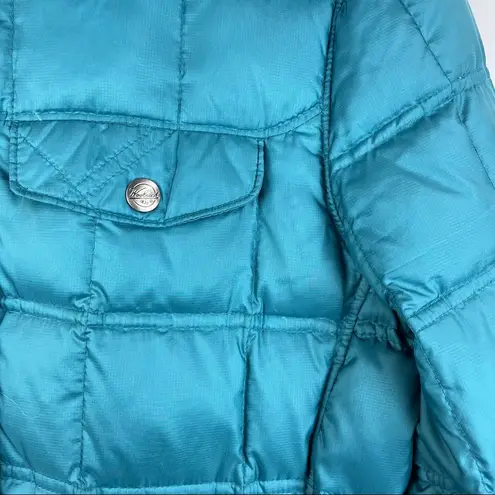 Woolrich  Abington Teal Goose Down Puffer Coat Womens Sz Small