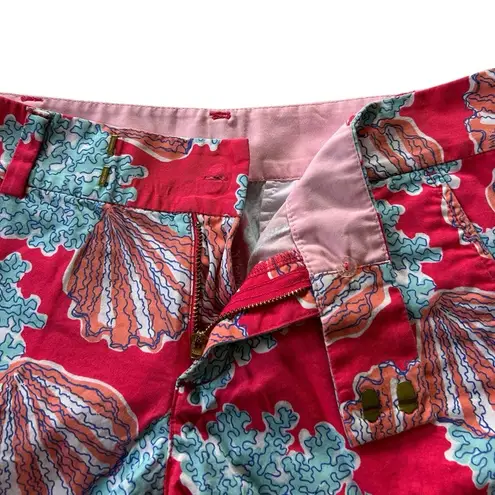 Lilly Pulitzer  Watermelon Coralina Barclay Shorts Coral Sea Shell Shorts size 4