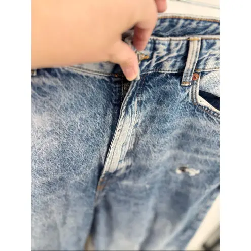 Bershka the 90’s wide leg distressed ripped denim Jeans Womens Size 10