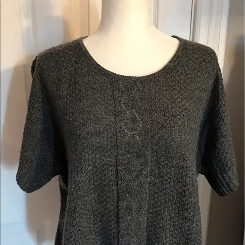 Vintage Haband short sleeve gray sweater Cottagecore grannycore Size undefined