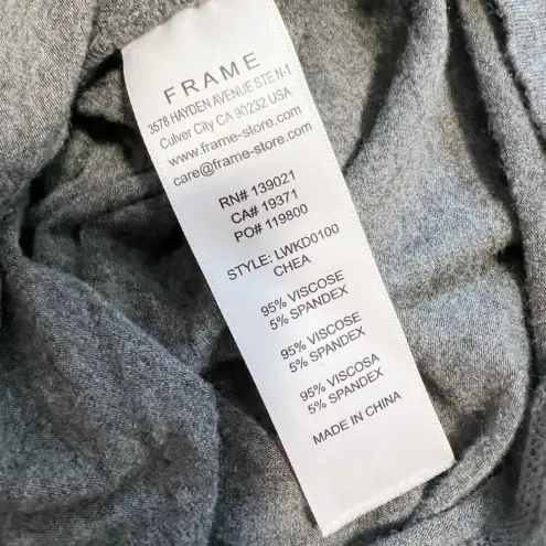 frame denim NEW FRAME Ruched Crisscross Dress in‎ Gray