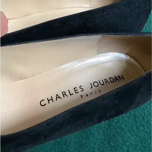 Genuine suede leather pumps 🖤mid heels 🖤 Black Size 7.5