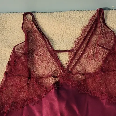 Victoria's Secret NWT  Burgundy Chemise Size Large