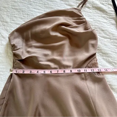 Rare London Satin One Shoulder Mini Dress NEW