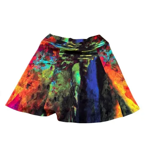 Dona Jo Birdie Skort Tie dye colorful Size large Black