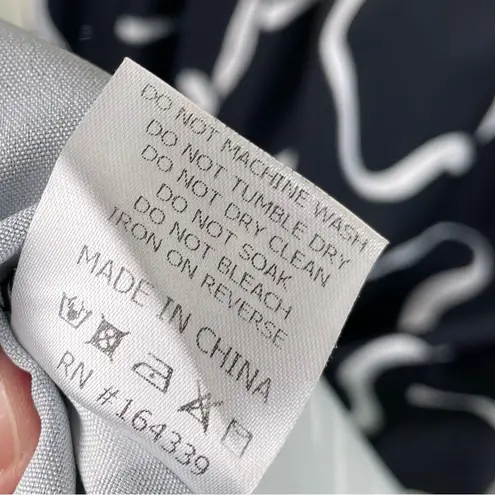 RUNAWAY THE LABEL Maxi Dress Size Large US 8 Black White Floral Key Hole Cutout