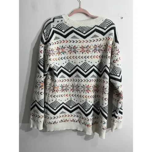 Womans Shop Wanna B Pullover Sweater XL Multicolor Long Sleeve Scoop Neck