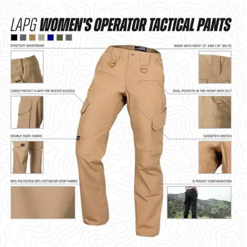 LAPG Women's Navy Uniform Tactical Pants Size 4 Blue
