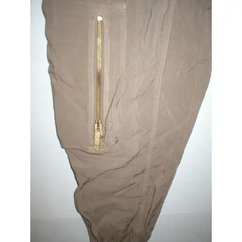 New Womens Designer Pants Italy 40 2 4 Brown Viscose Gaetano Navarra Jogger NWT