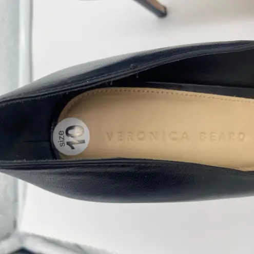 Veronica Beard Lisa Black Leather Pointed Toe Pumps Heels Women's size 10