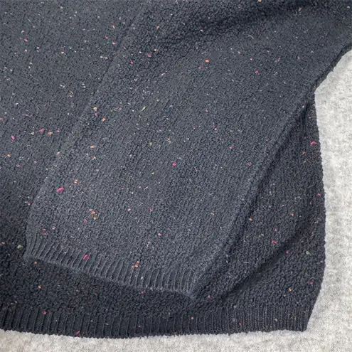 Vintage Karen Shaw Women's Delicate Black Cotton Cardigan Sweater Size L Size L