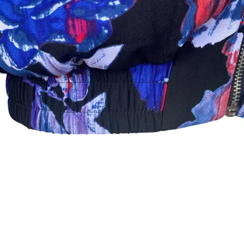 Belle Sky Belle & Sky women's size small blue black long sleeve zip up bomber jacket