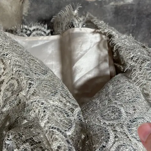 Robert Rodriguez Dress Size 10 Sleeveless Lace Metallic Party Cocktail Formal