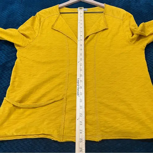 Habitat Mustard Button Front 3/4 Sleeve Lightweight Cotton Jacket Lagenlook M