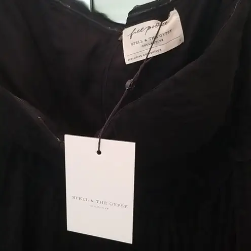 đź’•SPELL GYPSY X FREE PEOPLEđź’• Mira Bustier RaRa Dress Black Large NWT