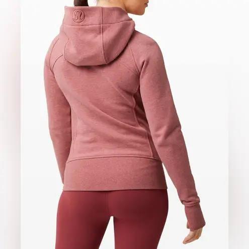 Lululemon  Scuba Hoodie *Light Cotton Fleece Heathered Cherry Tint Size 10