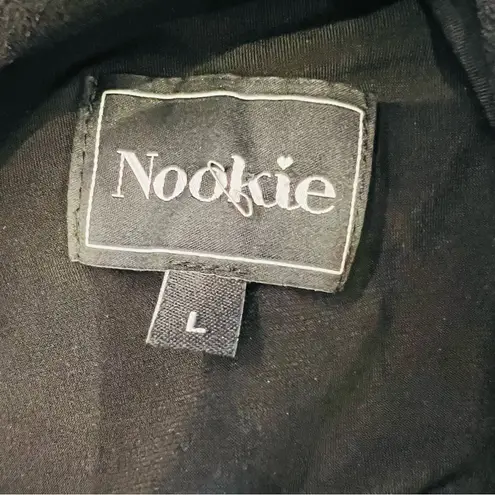 Nookie MANHATTAN HIGH NECK BLACK CUT OUT MIDI BODYCON DRESS SUPER SEXY RARE