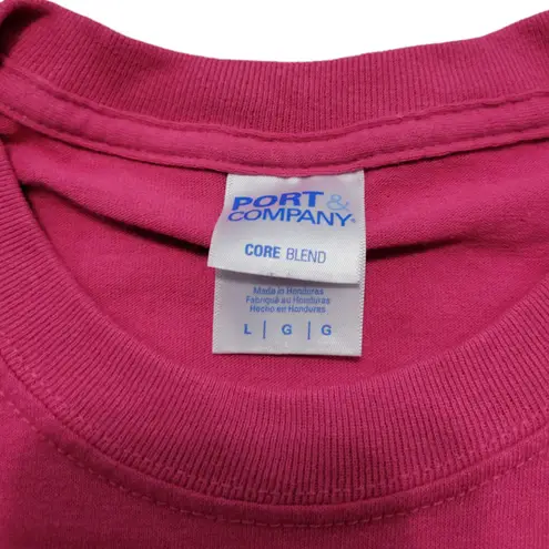 Port & Company Coyote Cove Lakeside Camping Shirt Size Large By Pink Graphic Tee Unisex T-shirt