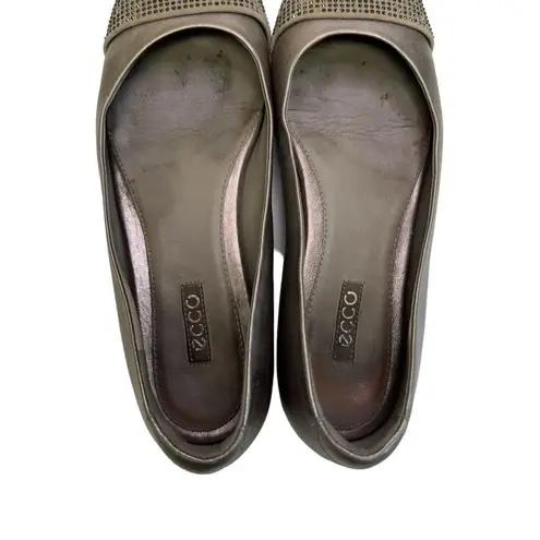 Ecco  Bronze with Rhinestone Ballet Flats Shoes Size 39 (8-8.5)