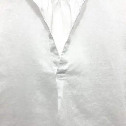 Cynthia Beachwear White Linen Cover Up Tunic Size M Size M