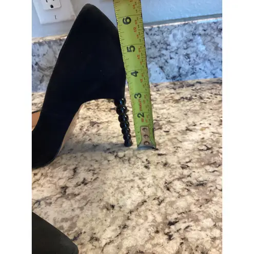 Lodi newgel sculpted heel black suede pumps size 37