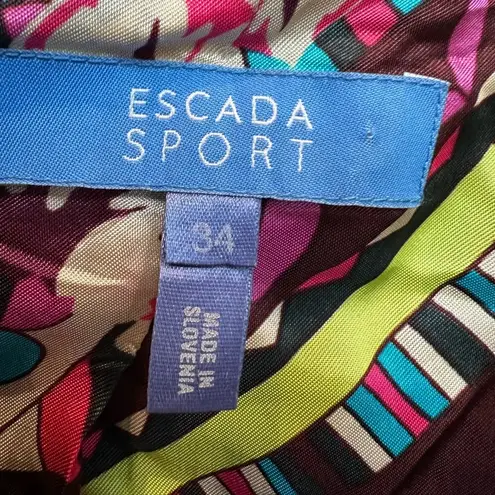 Escada Sport Dark Plum Purple Crushed Velvet Blazer Jacket EU Size 34 US Small S