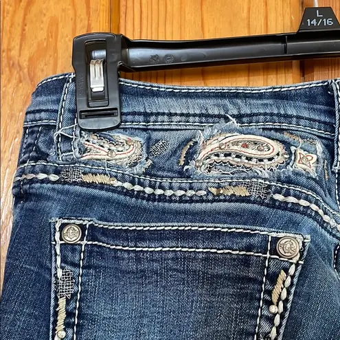 GRACE IN LA Blue Boot Cut Jeans with Classic Design western cute jeans