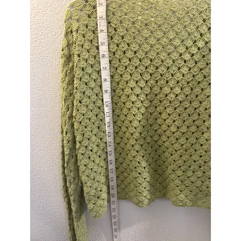Motherhood Motherwear Nursing Cardigan Women’s M Green Knit Zip Front Cotton Rayon USA