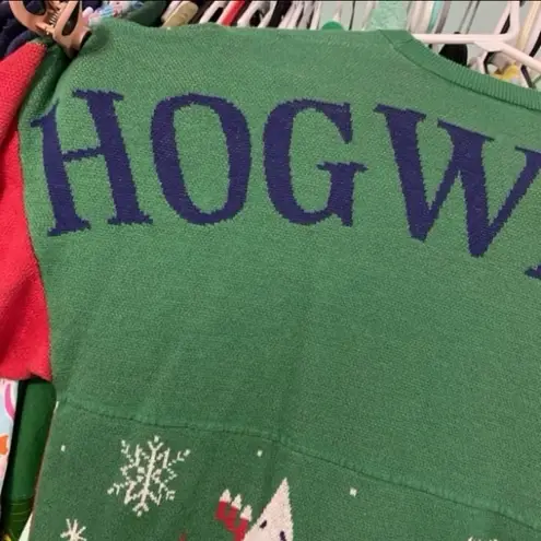 Universal studios Harry Potter hogwarts ugly Christmas sweater spirit jersey XS Red