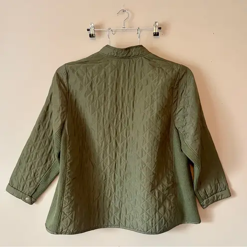 Woman Within  | Olive Green Quilted Jacket Sz 22/24