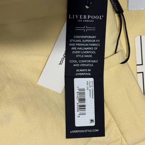 Liverpool Kelsey Trouser Knit Stretch Ankle Slim Pant Banana Yellow NWT 0 25